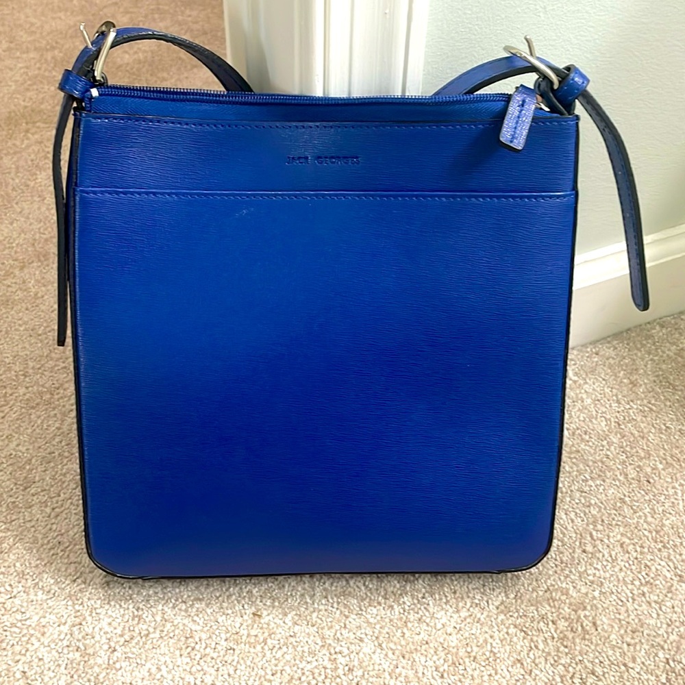 Jack Georges Cobalt Blue Leather Satchel